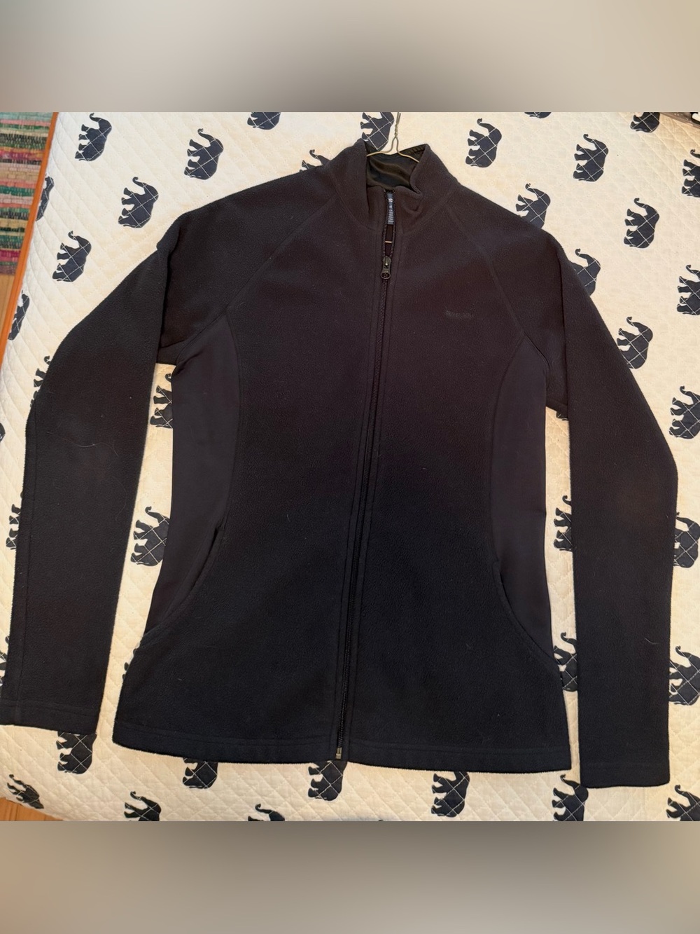 Reebok Full Zip Black Women’s Sz Medium Fleece Jacket w Pockets, Athletic Style
